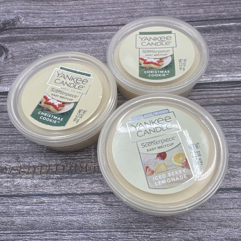 Lot 3 new Yankee Candle scenterpiece easy meltcups  scented wax Christmas Cookie